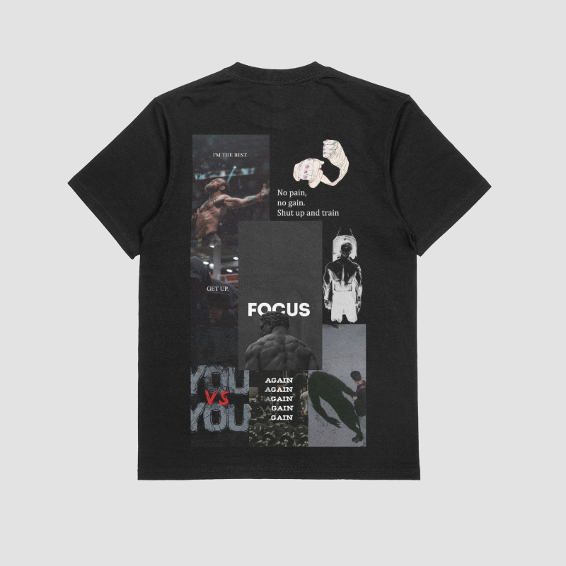 gym quotes back black